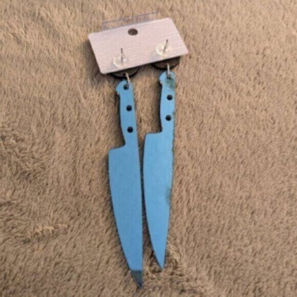 Cute and edgy acrylic knife post earrings - Picture 8 of 8